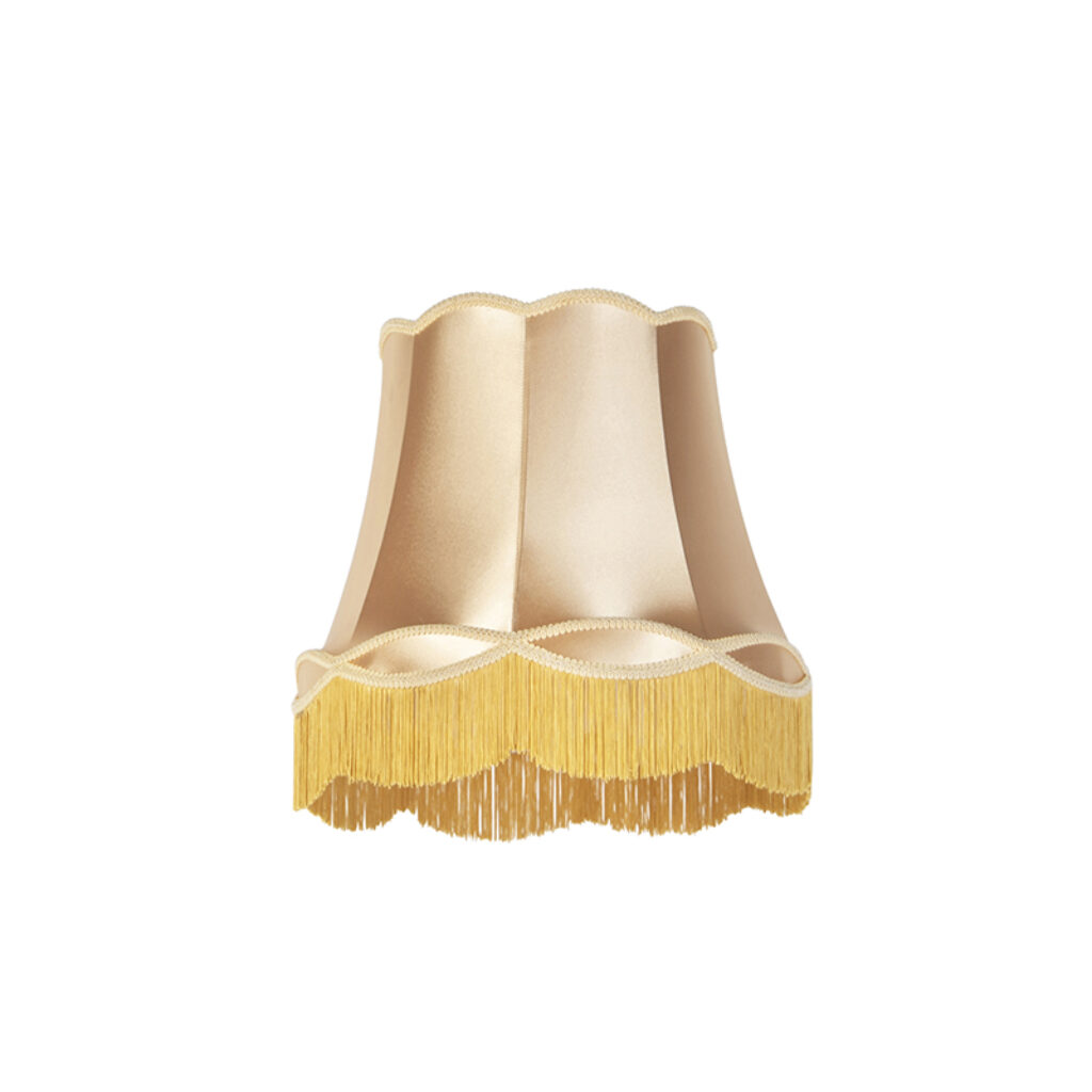 lampenkappen Zijde lampenkap goud 45 cm Granny Stof Authentiek in een nieuw jasje. Deze prachtige kap heeft het ontwerp van de oude je oma maar dan met hip en