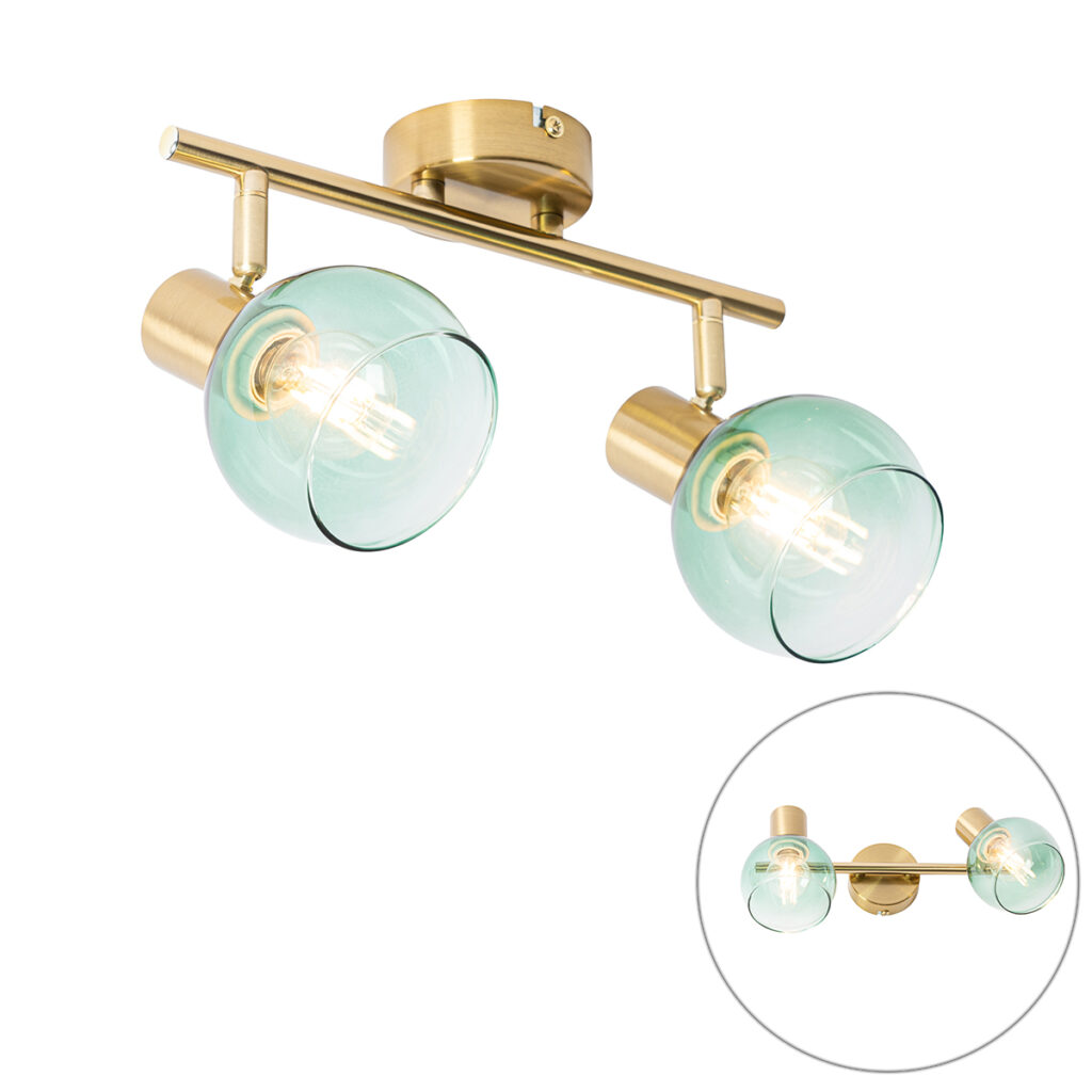 Opbouwspots Art Deco spot goud met groen glas Vidro StaalGlas Groen Simpel maar toch dat is deze goud. Vido gemaakt van staal en afgewerkt in het De heeft een