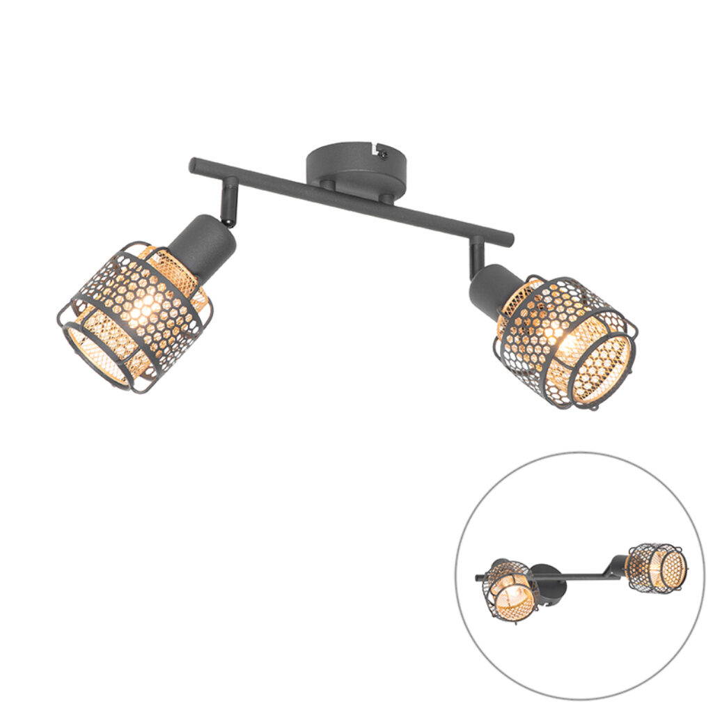 Opbouwspots Design plafondlamp zwart met goud Noud Staal Zwart Haal een echt eyecatcher in huis deze Hij heeft hoogte van 21 cm lengte 50 en breedte 9 cm. De