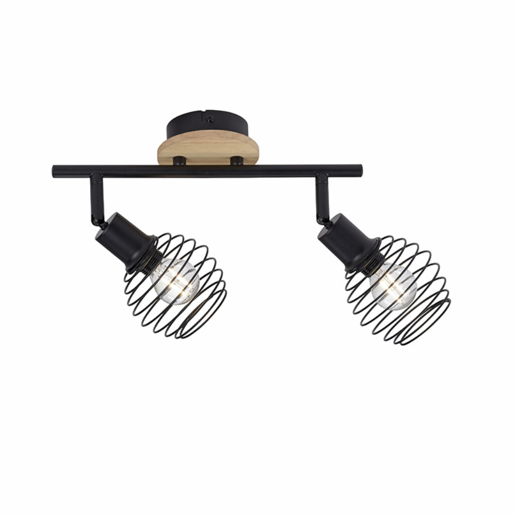 Opbouwspots Design plafondspot zwart met hout Winsten StaalHout Zwart Haal een echte eyecatcher in huis deze design plafondspot. Hij is gemaakt van staal en het