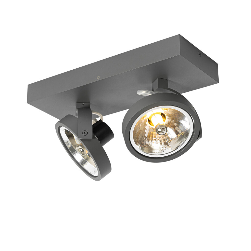 Opbouwspots Design spot grijs verstelbaar Go Aluminium Donkergrijs Zet je eetkamer hal keuken of kantoor in de spotlight met deze design Go. Perfect als houdt