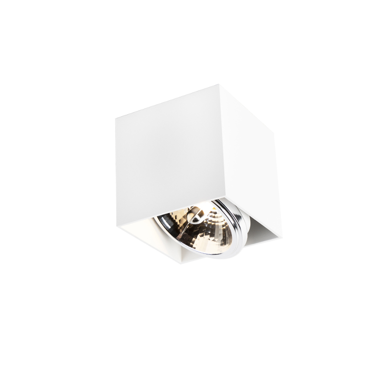 Opbouwspots Design spot vierkant wit incl. G9 Box Aluminium Wit Dit design van de is eenvoudig strak en tijdloos. Zeer mooi makkelijk toe te passen in alle