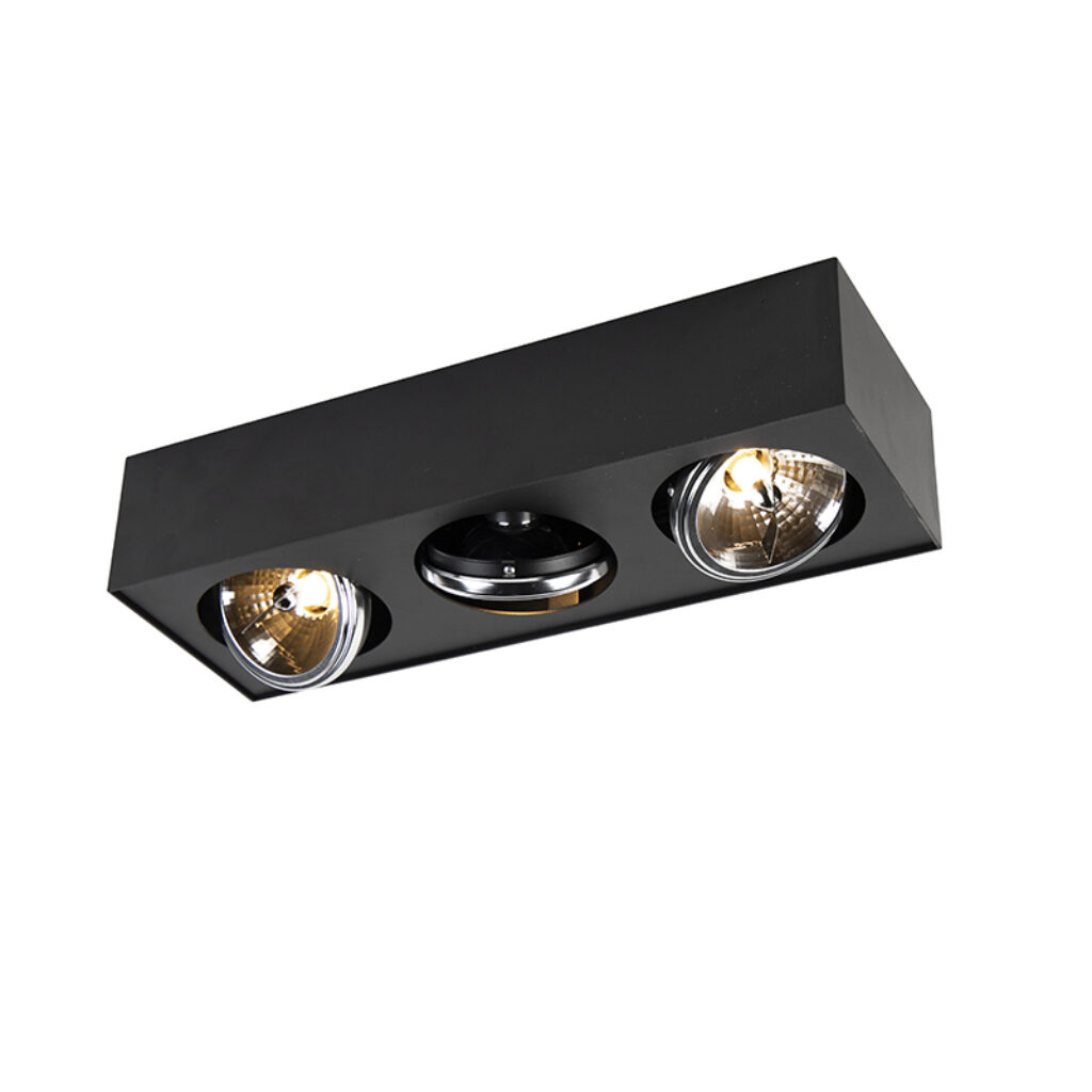 Opbouwspots Design spot vierkant incl. G9 zwart Kaya AluminiumStaal Zwart is een echt design stuk in jouw Dankzij de minimalistische vormgeving en zwarte kleur
