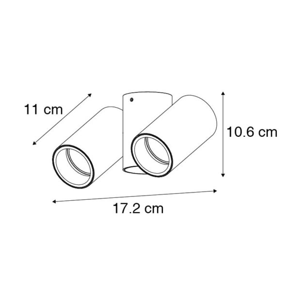 Design spot wit 2-lichts verstelbaar - Michael - Afbeelding 3