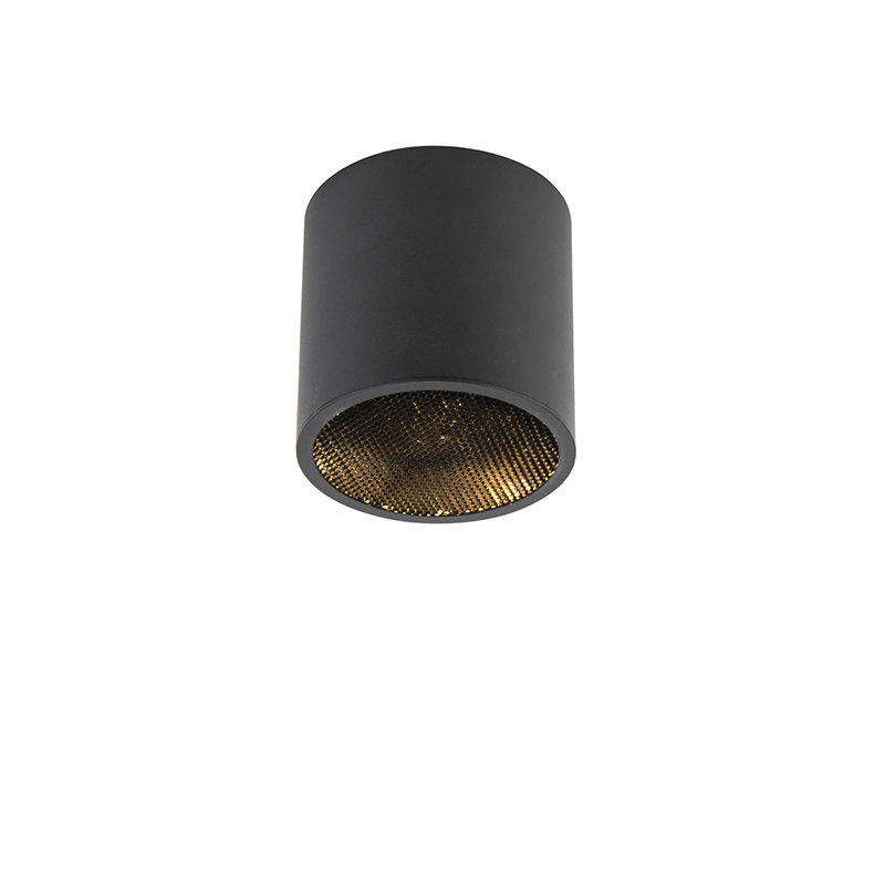 Opbouwspots Design spot zwart Impact Honey Aluminium Zwart is een super strakke design in cilinder vorm en past perfect modern interieur. Hij volledig gemaakt