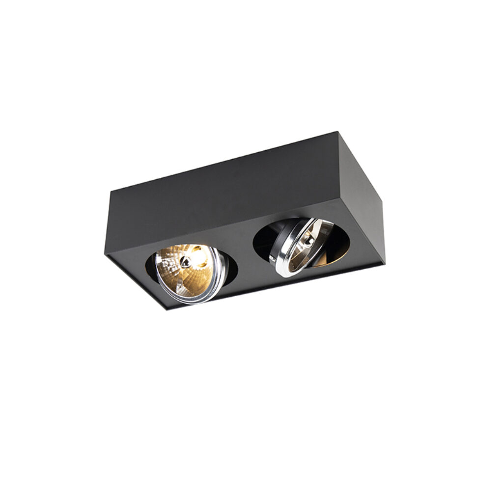 Opbouwspots Design spot zwart vierkant Kaya AluminiumStaal Zwart Op zoek naar vierkante spots voor in je Dan is wat een lage opbouwspot met design dat maakt hem