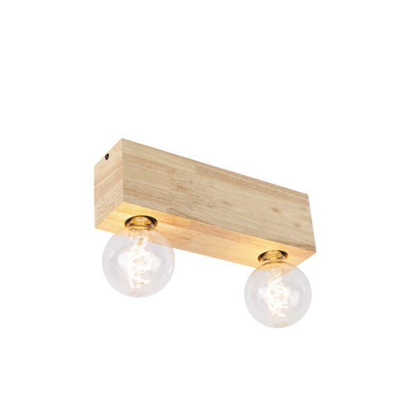 Opbouwspots Landelijke plafondspot naturel hout Bloc Hout Naturel Met deze prachtige houten breng je echt sfeer in huis. De lichte houtkleur geeft een rustige