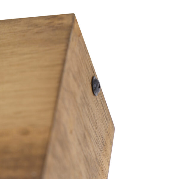 Landelijke plafondspot vintage hout 2-lichts - Bloc - Afbeelding 2