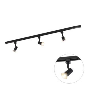 Opbouwspots Modern railsysteem met 3 spots zwart Jeany AluminiumStaal Zwart is oplossing voor mooie verlichting in jouw interieur. Het een waardoor je zelf kan