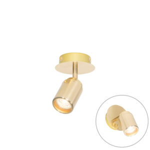 Opbouwspots Moderne badkamer spot messing IP44 Ducha Staal Een om jouw badkamerverlichting compleet te Hij is mooi afgewerkt in kleur.De heeft een hoogte van 14