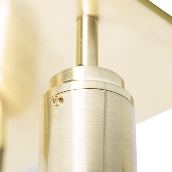 Moderne badkamer spot messing vierkant 3-lichts IP44 - Ducha - Afbeelding 2