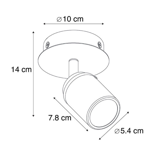 Moderne badkamer spot staal IP44 - Ducha - Afbeelding 3