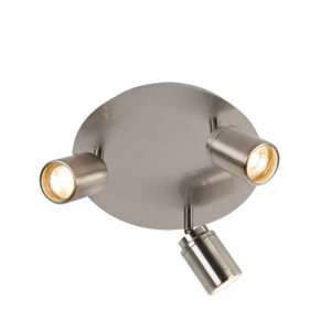 Opbouwspots Moderne badkamer spot staal IP44 Ducha Staal Een om jouw badkamerverlichting compleet te Hij is mooi afgewerkt in wat hem erg tijdloos maakt en