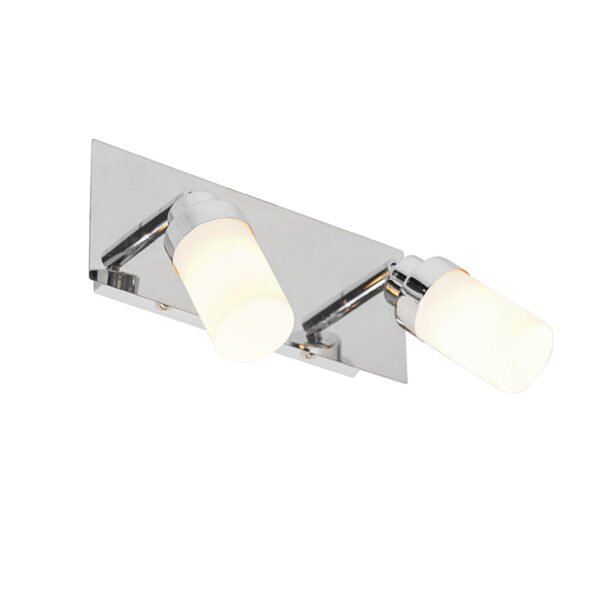 Moderne badkamer spot staal 2-lichts IP44 - Japie - Afbeelding 2