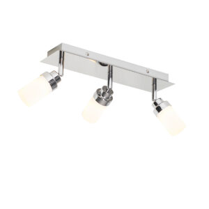 Opbouwspots Moderne badkamer spot staal IP44 Japie StaalGlas Staal Kies voor een moderne in de met onze Japie. Deze is gemaakt van wit glas. Hij heeft diepte 8
