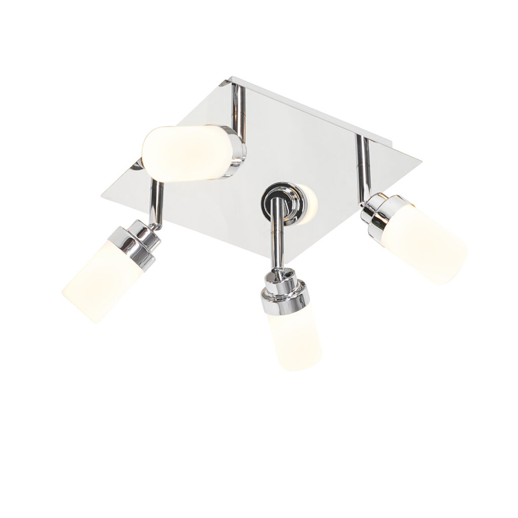 Opbouwspots Moderne badkamer spot staal IP44 Japie StaalGlas Staal Kies voor een moderne in de met onze Japie. Deze is gemaakt van wit glas. Hij heeft diepte 8