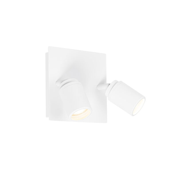 Moderne badkamer spot wit vierkant 2-lichts IP44 - Ducha - Afbeelding 2
