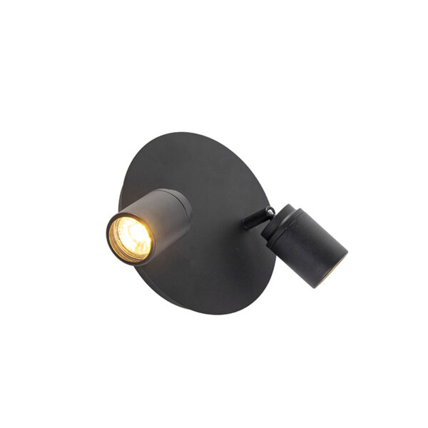 Moderne badkamer spot zwart 2-lichts IP44 - Ducha - Afbeelding 2