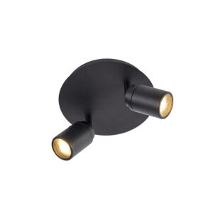 Opbouwspots Moderne badkamer spot zwart IP44 Ducha Staal Zwart Een om jouw badkamerverlichting compleet te Hij is mooi afgewerkt in een tijdloze matte zwarte