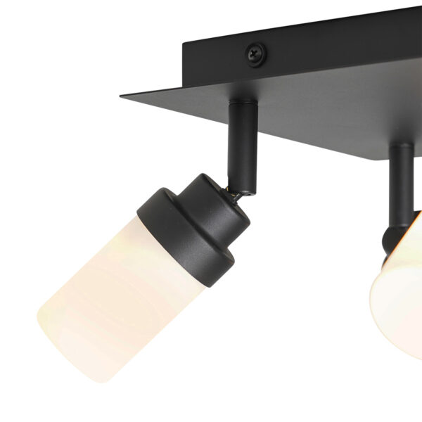 Moderne badkamer spot zwart 4-lichts IP44 - Japie - Afbeelding 2