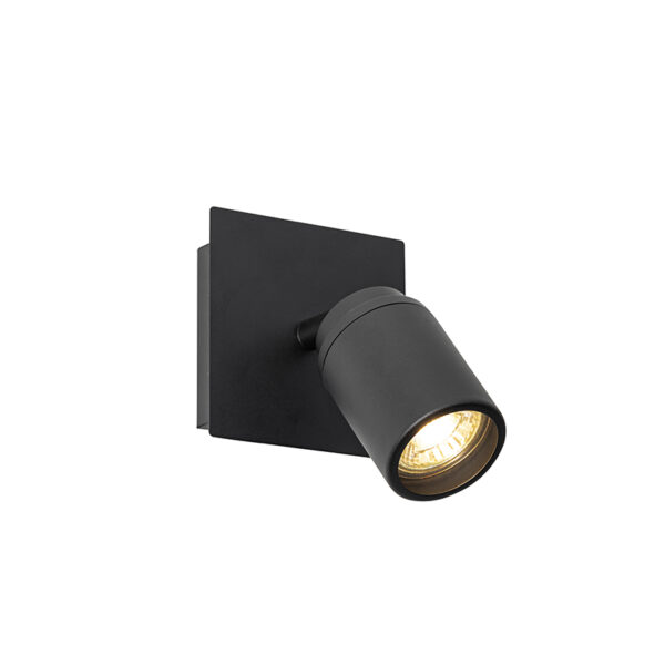Moderne badkamer spot zwart vierkant IP44 - Ducha - Afbeelding 2