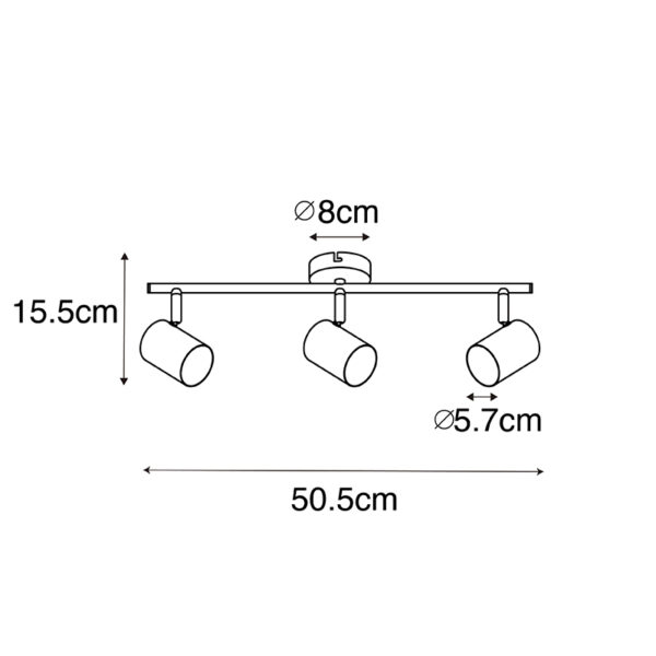 Moderne plafondlamp messing 3-lichts verstelbaar - Jeana - Afbeelding 3