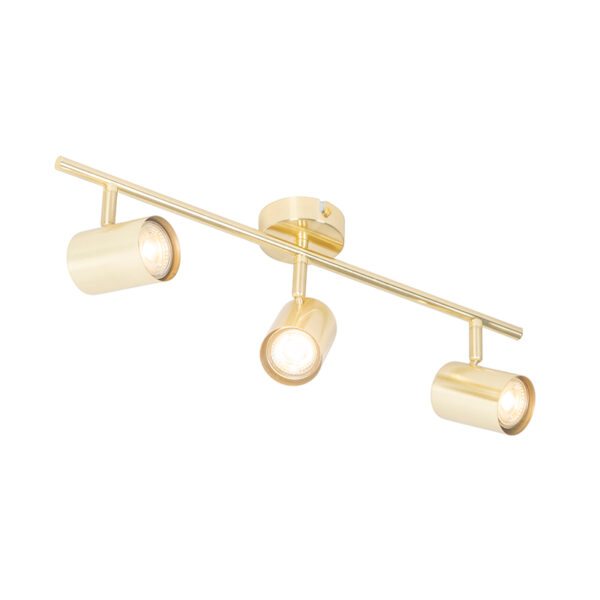 Opbouwspots Moderne plafondlamp messing verstelbaar Jeana Staal Messing Voeg stijl toe aan je interieur met de moderne Jeana. Hij is gemaakt van staal en