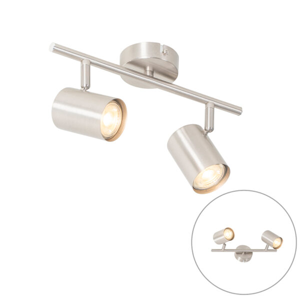 Opbouwspots Moderne plafondlamp staal verstelbaar Jeana Staal Geef je interieur een opkikker met de Jeana. Zijn stalen kleur zorgt ervoor dat hij modern en