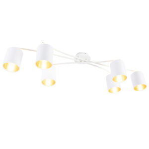 Opbouwspots Moderne plafondlamp wit Lofty StaalStof Wit Op zoek naar een tijdloze Kies dan voor onze leuke Hij heeft lengte van 101 cm en breedte 40 cm. Het