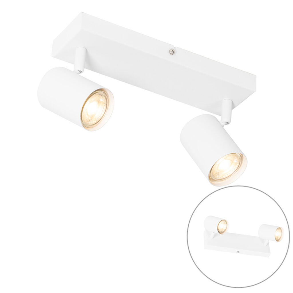Opbouwspots Moderne plafondlamp wit verstelbaar rechthoekig Jeana Staal Wit Fleur je interieur op met de Jeana. Zijn witte kleur zorgt ervoor dat hij perfect