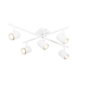 Opbouwspots Moderne plafondlamp wit verstelbaar vierkant Jeana Staal Wit Met zijn unieke design weet al snel de aandacht te trekken. Hij is gemaakt van staal en