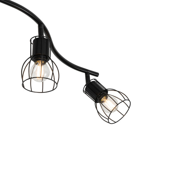 Moderne plafondlamp zwart 162 cm 6-lichts - Botu - Afbeelding 2