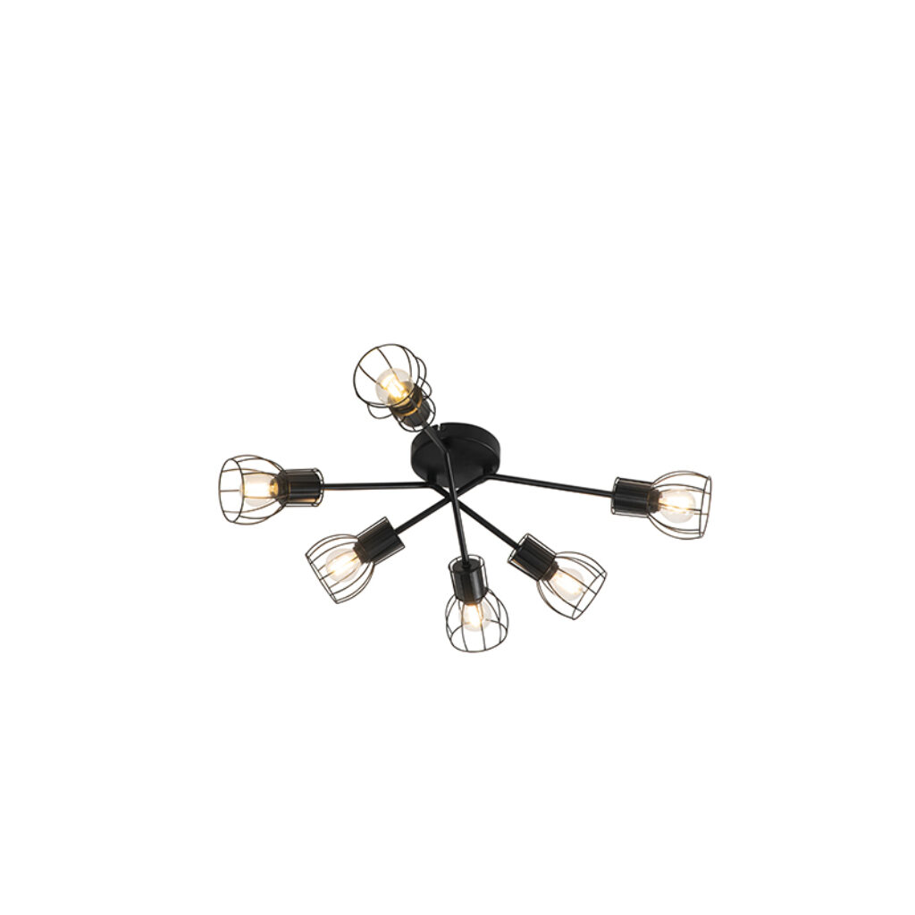 Opbouwspots Moderne plafondlamp zwart 65 cm Botu Staal Zwart Ben je op zoek naar een moderne Dan is precies wat Deze en gemaakt van staal. Je kunt de spots