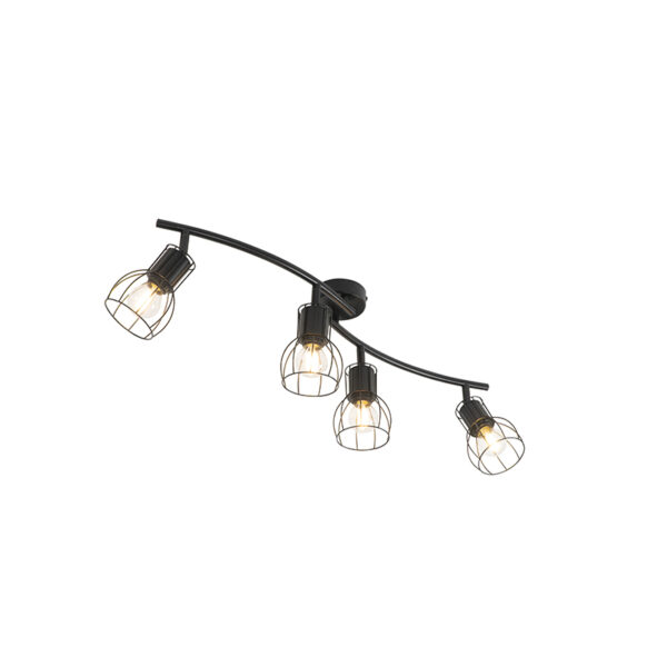Opbouwspots Moderne plafondlamp zwart 86 cm Botu Staal Zwart Ben je op zoek naar een moderne Dan is precies wat Deze en gemaakt van staal. Je kunt de spots