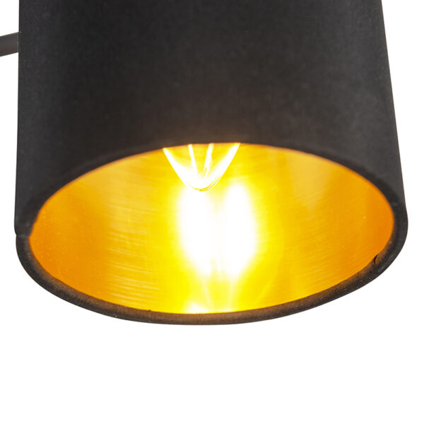 Moderne plafondlamp zwart 3-lichts - Lofty - Afbeelding 3