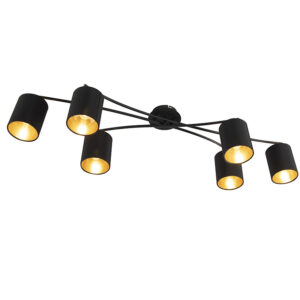 Opbouwspots Moderne plafondlamp zwart Lofty StaalStof Zwart Een stoere nodig in je Kies dan voor onze leuke Hij heeft een lengte van 101 cm en breedte 40 cm.