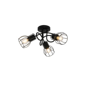 Opbouwspots Moderne plafondlamp zwart 40 cm rond Botu Staal Zwart Ben je op zoek naar een moderne Dan is precies wat Deze en gemaakt van staal. De drie spots