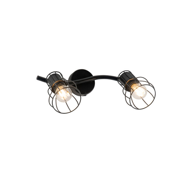Moderne plafondlamp zwart 2-lichts verstelbaar - Botu - Afbeelding 2