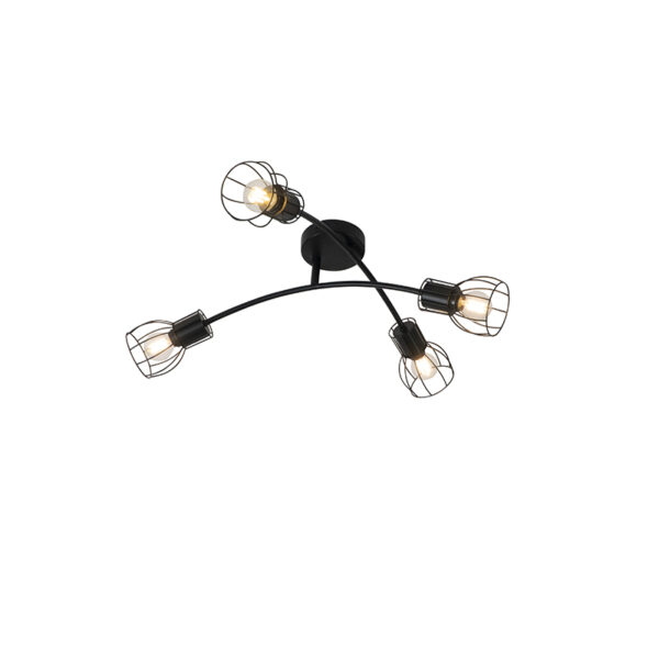 Opbouwspots Moderne plafondlamp zwart 60 cm verstelbaar Botu Staal Zwart Ben je op zoek naar een moderne Dan is precies wat Deze en gemaakt van staal. Je kunt
