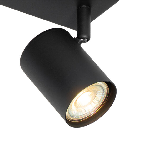 Moderne plafondlamp zwart 3-lichts verstelbaar rechthoekig - Jeana - Afbeelding 2