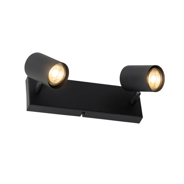 Moderne plafondlamp zwart 2-lichts verstelbaar rechthoekig - Jeana - Afbeelding 2