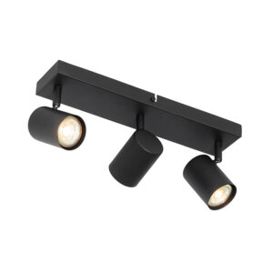 Opbouwspots Moderne plafondlamp zwart verstelbaar rechthoekig Jeana Staal Zwart Less is more. bewijst dat maar weer. Deze eenvoudige door zijn strakke design