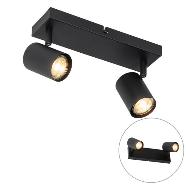 Opbouwspots Moderne plafondlamp zwart verstelbaar rechthoekig Jeana Staal Zwart Geef je interieur een opkikker met de Jeana. Zijn zwarte kleur zorgt ervoor dat