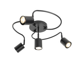 Opbouwspots Moderne plafondspot zwart verstelbaar Java Staal Zwart Een speelse lamp in tijdloos design deze plafondlamp. Dankzij de zwarte kleur en het hoort
