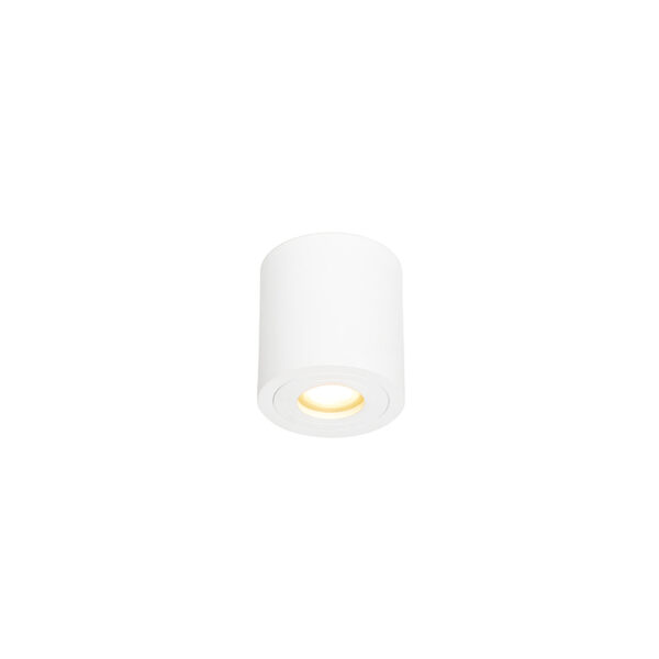 Opbouwspots Moderne ronde badkamer spot wit Capa Aluminium Wit is een tijdloze aluminium plafondspot afgewerkt in witte kleur. Een simpele maar stijlvolle Hij