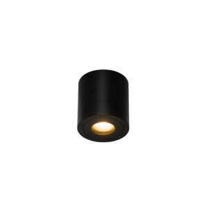 Opbouwspots Moderne ronde badkamer spot zwart Capa Aluminium Zwart is een tijdloze aluminium plafondspot afgewerkt in zwart. Een simpele maar stijlvolle Hij