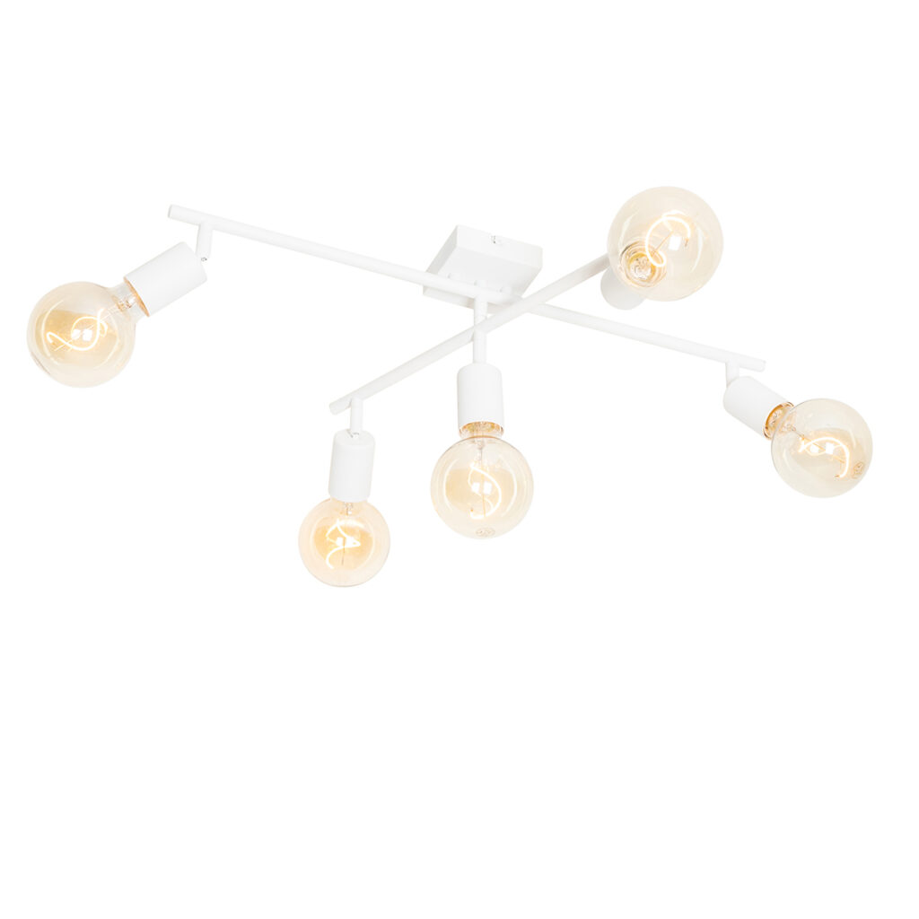 Opbouwspots Moderne spot wit Facil Staal Wit