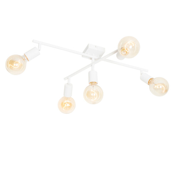 Opbouwspots Moderne spot wit Facil Staal Wit