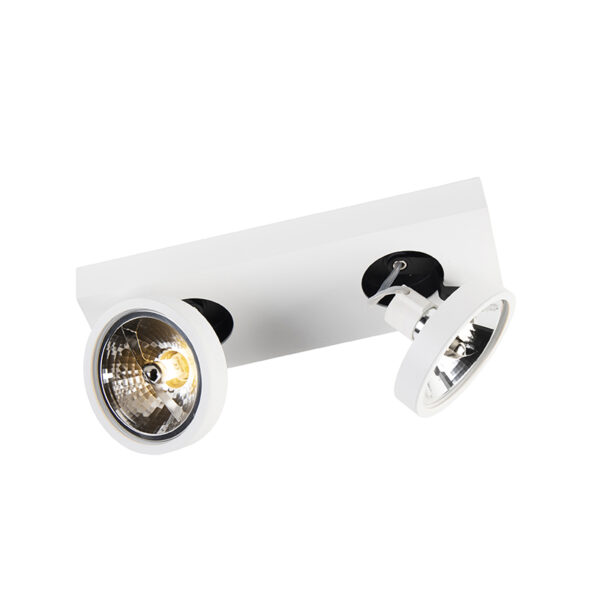 Opbouwspots Moderne spot wit en kantelbaar Ga 2 Aluminium Wit Een minimalistisch strak design heeft deze 2. super functionele armatuur waarbij de uit het komt.