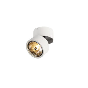 Opbouwspots Moderne spot wit rond verstelbaar Go Nine AluminiumStaal Wit Een minimalistisch en strak design heeft deze Tubo. super functioneel armatuur die er